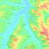 Mapa topográfico A Arnaud, altitude, relevo