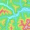 Mapa topográfico 崔坝, altitude, relevo
