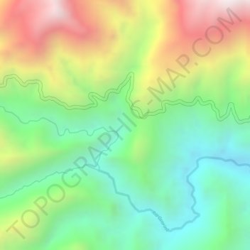Mapa topográfico Budapes, altitude, relevo