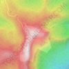Mapa topográfico Cofre de Perote, altitude, relevo