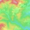 Mapa topográfico La Croizille, altitude, relevo