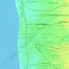 Mapa topográfico Ampenan Tengah, altitude, relevo