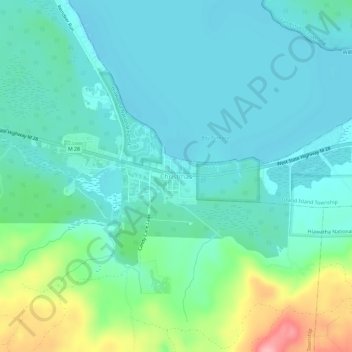 Mapa topográfico Christmas, altitude, relevo