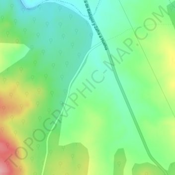 Mapa topográfico Alcarrache, altitude, relevo