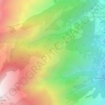 Mapa topográfico Bergeries Tatarala, altitude, relevo
