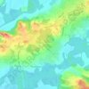 Mapa topográfico Bigné, altitude, relevo