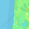 Mapa topográfico Stella-Plage, altitude, relevo
