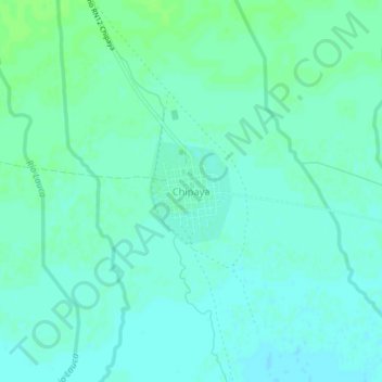 Mapa topográfico Chipaya, altitude, relevo