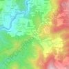 Mapa topográfico Penouços, altitude, relevo