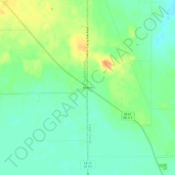 Mapa topográfico Holden, altitude, relevo