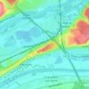 Mapa topográfico La Capellière, altitude, relevo