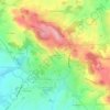Mapa topográfico La Faucherie, altitude, relevo