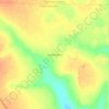 Mapa topográfico Capim Branco, altitude, relevo