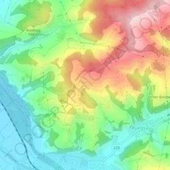 Mapa topográfico Schallenberg, altitude, relevo