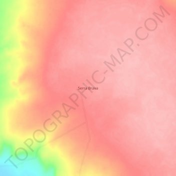 Mapa topográfico Serra Brava, altitude, relevo