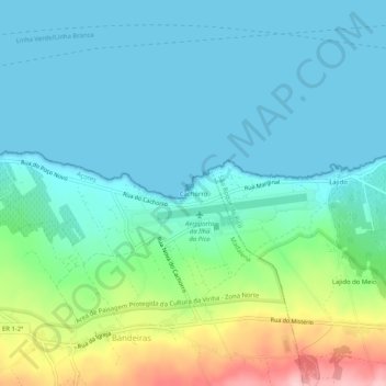 Mapa topográfico Cachorro, altitude, relevo