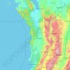 Mapa topográfico Chocó, altitude, relevo