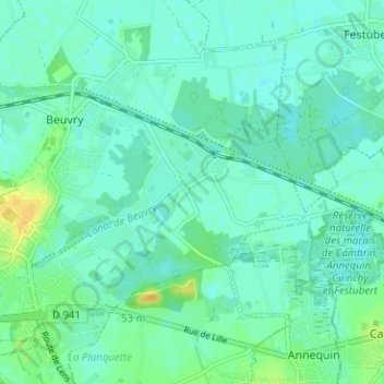 Mapa topográfico Le Préolan, altitude, relevo