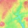 Mapa topográfico Moncorvo de Baixo, altitude, relevo