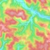 Mapa topográfico Eybènes, altitude, relevo