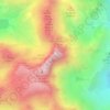 Mapa topográfico Grand Pic de Belledonne, altitude, relevo