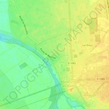 Mapa topográfico Plancieux, altitude, relevo
