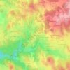 Mapa topográfico La Croix de Lissarthe, altitude, relevo