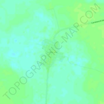Mapa topográfico Solferino, altitude, relevo