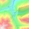 Mapa topográfico Chaullay, altitude, relevo