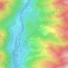Mapa topográfico Hournex, altitude, relevo