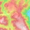 Mapa topográfico Le Mont, altitude, relevo