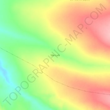 Mapa topográfico São Luís, altitude, relevo