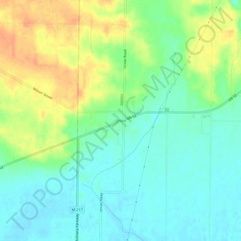 Mapa topográfico Union, altitude, relevo