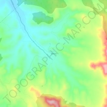 Mapa topográfico Sotoca, altitude, relevo