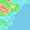 Mapa topográfico Platja d'Aro, altitude, relevo