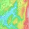 Mapa topográfico La Suisse, altitude, relevo