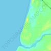 Mapa topográfico Jampore Beach, altitude, relevo