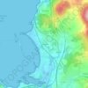 Mapa topográfico O Carballiño, altitude, relevo