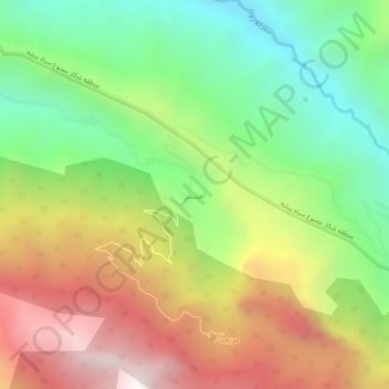 Mapa topográfico Ahan Sar, altitude, relevo