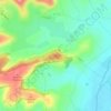 Mapa topográfico Mont d'Olivet, altitude, relevo