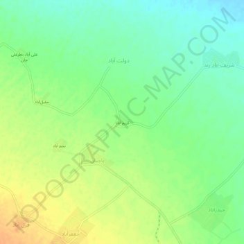 Mapa topográfico Karimabad, altitude, relevo
