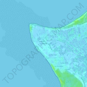 Mapa topográfico La Mardelle, altitude, relevo