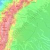 Mapa topográfico Orellana, altitude, relevo