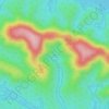 Mapa topográfico Vulcão Amazonas, altitude, relevo