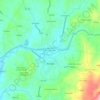 Mapa topográfico Além da Ponte, altitude, relevo