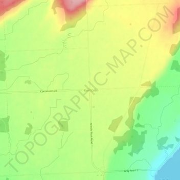 Mapa topográfico Kemble, altitude, relevo
