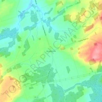 Mapa topográfico Morganston, altitude, relevo