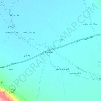 Mapa topográfico Robat, altitude, relevo