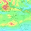 Mapa topográfico Alcaria, altitude, relevo