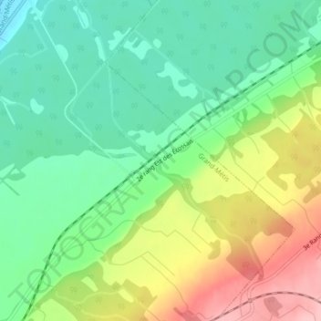 Mapa topográfico Leggatt, altitude, relevo